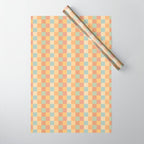 Checkered Multicolor Pattern II Warm Pastel Rainbow Wrapping Paper Gallery Image 1