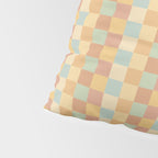 Checkered Multicolor Pattern II Warm Pastel Rainbow Pillow Sham Gallery Image 4