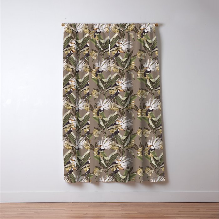 Tropical Toucan Oasis B Window Curtain Gallery Image 3