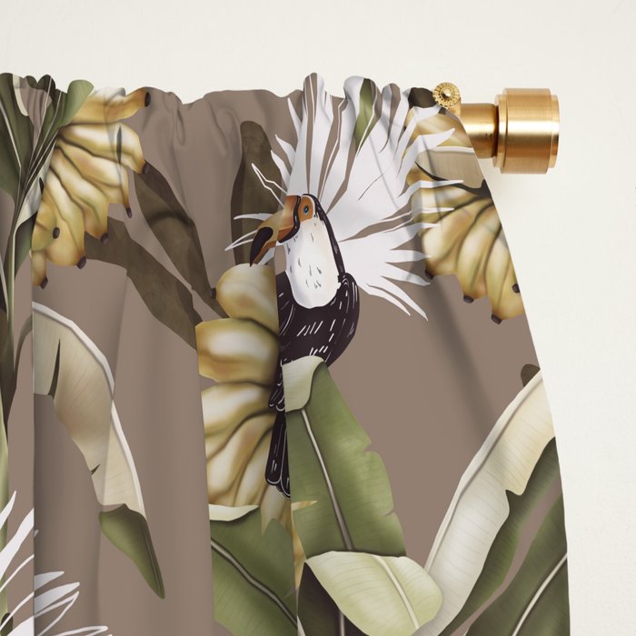Tropical Toucan Oasis B Window Curtain Gallery Image 2