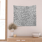 Dalmatian Spots (black/white) Wall Tapestry Gallery Image 2