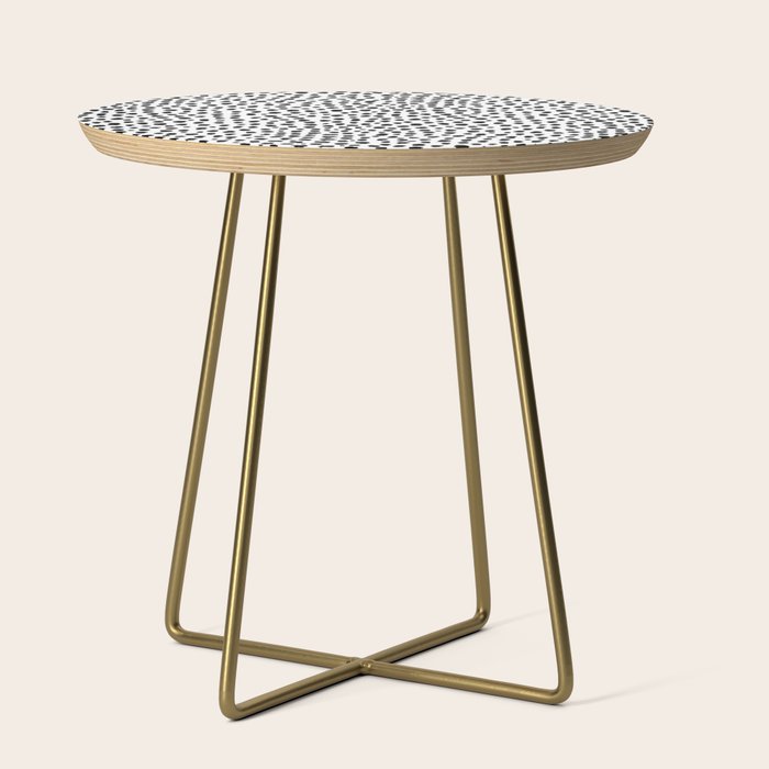 Dalmatian Spots (black/white) Side Table Gallery Image 1