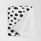 Dalmatian Spots (black/white) Throw Blanket Gallery Image 3