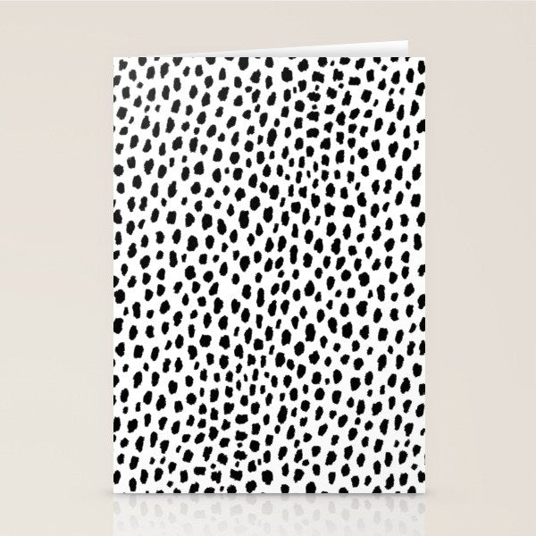 Dalmatian Spots (black/white) Stationery Card Gallery Image 1