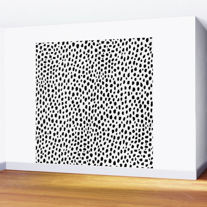 Dalmatian Spots (black/white) Wall Mural Gallery Image 2