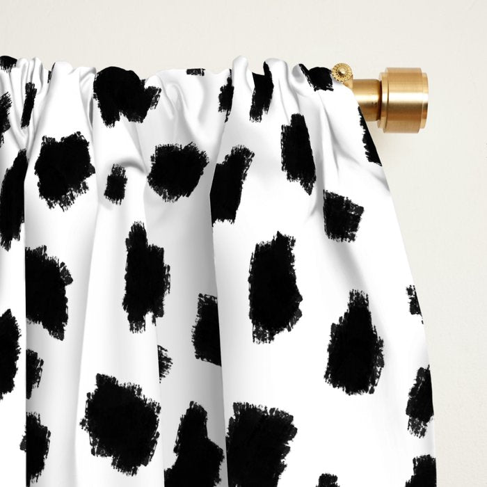 Dalmatian Spots (black/white) Window Curtain Gallery Image 2