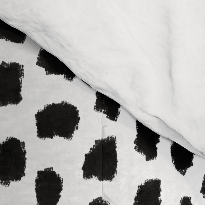 Dalmatian Spots (black/white) Comforter Gallery Image 4