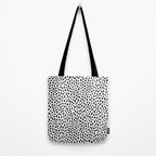 Dalmatian Spots (black/white) Tote Bag Gallery Image 2