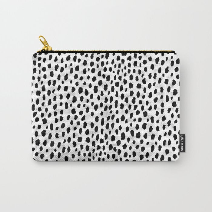 Dalmatian Spots (black/white) Carry All Pouch Gallery Image 1