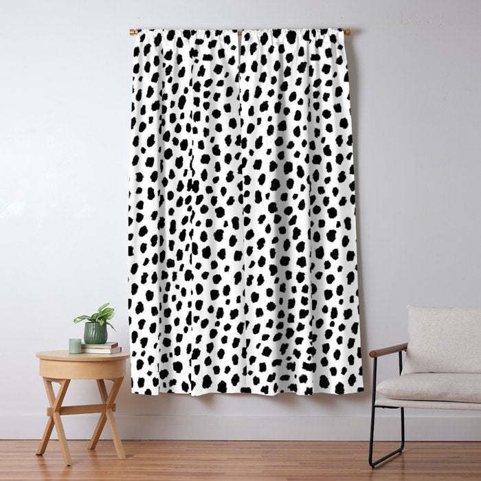 Dalmatian Spots (black/white) Window Curtain Gallery Image 5