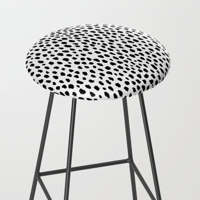 Dalmatian Spots (black/white) Stool Gallery Image 2