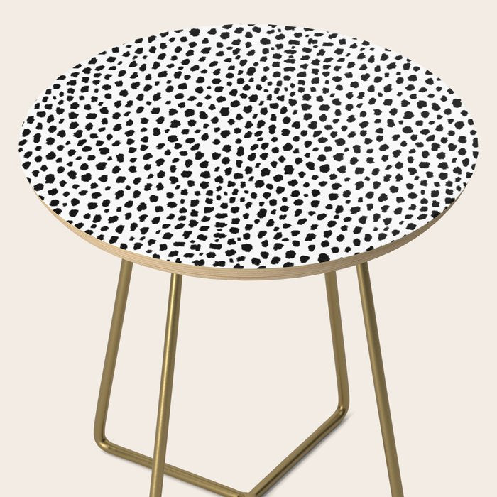 Dalmatian Spots (black/white) Side Table Gallery Image 2