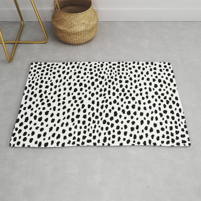 Dalmatian Spots (black/white) Rug Gallery Image 1