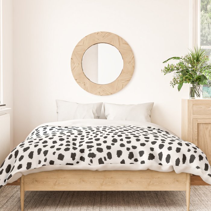 Dalmatian Spots (black/white) Duvet Cover Gallery Image 3