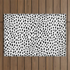 Dalmatian Spots (black/white) Outdoor Rug Gallery Image 1