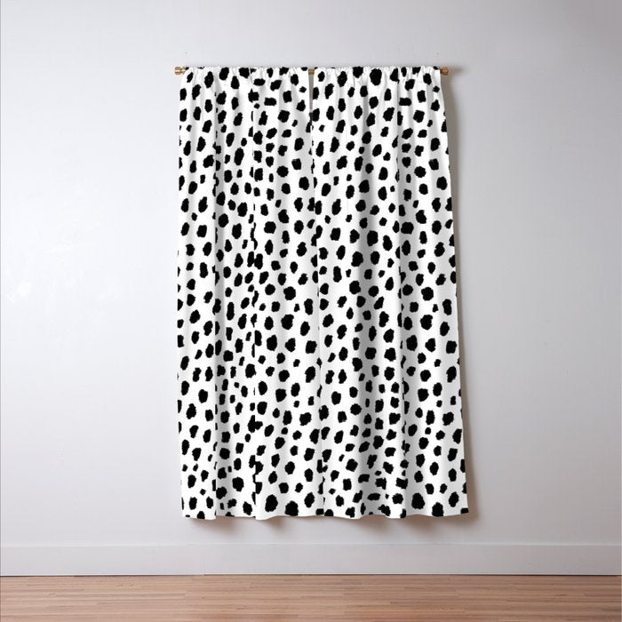 Dalmatian Spots (black/white) Window Curtain Gallery Image 3