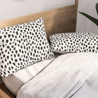 Dalmatian Spots (black/white) Pillow Sham Gallery Image 2