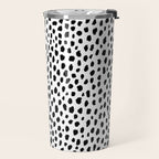 Dalmatian Spots (black/white) Travel Mug Gallery Image 2