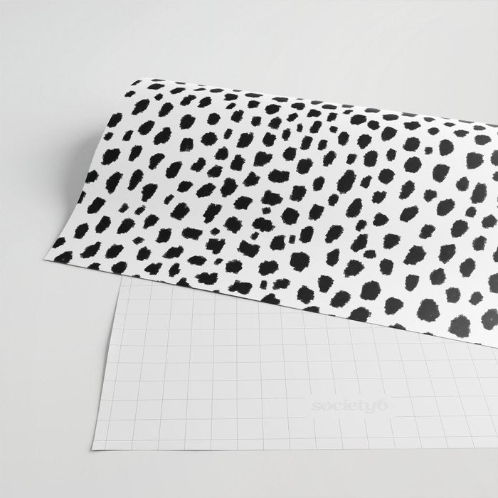 Dalmatian Spots (black/white) Wrapping Paper Gallery Image 2