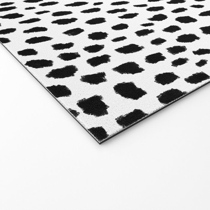 Dalmatian Spots (black/white) Welcome Mat Gallery Image 2