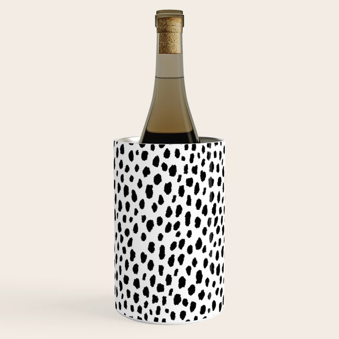 Dalmatian Spots (black/white) Wine Chiller Gallery Image 1