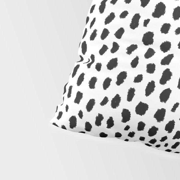 Dalmatian Spots (black/white) Pillow Sham Gallery Image 4