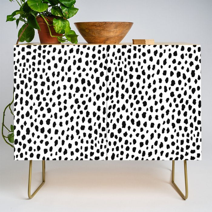 Dalmatian Spots (black/white) Credenza Gallery Image 1