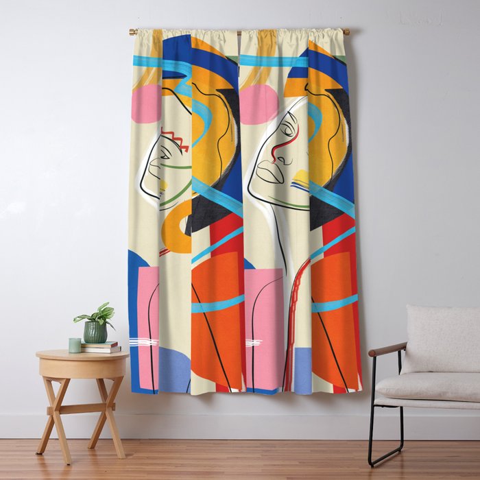 Abstract Woman 04 Window Curtain Gallery Image 5