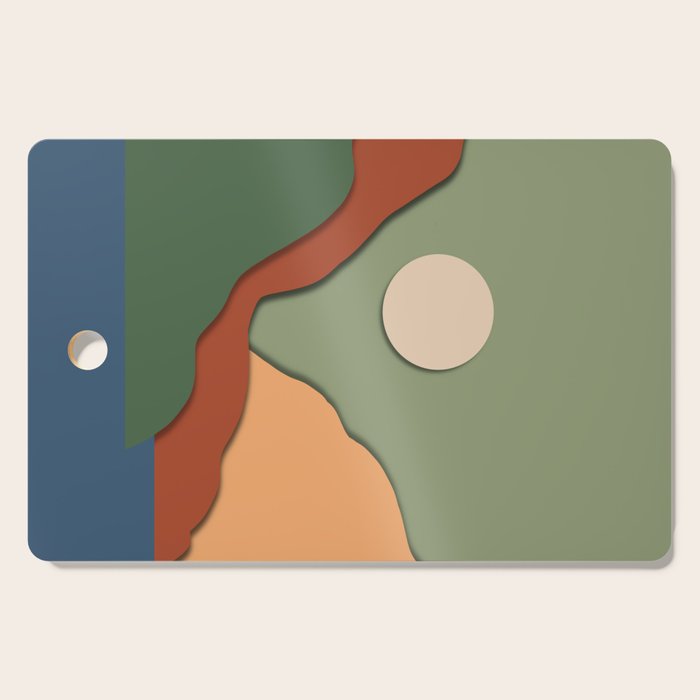 Minimal lake side view  Cutting Board Gallery Image 1