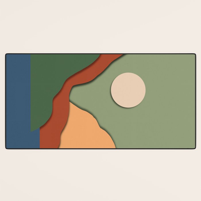Minimal lake side view  Desk Mat Gallery Image 3