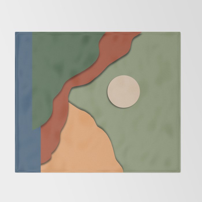 Minimal lake side view  Throw Blanket Gallery Image 2
