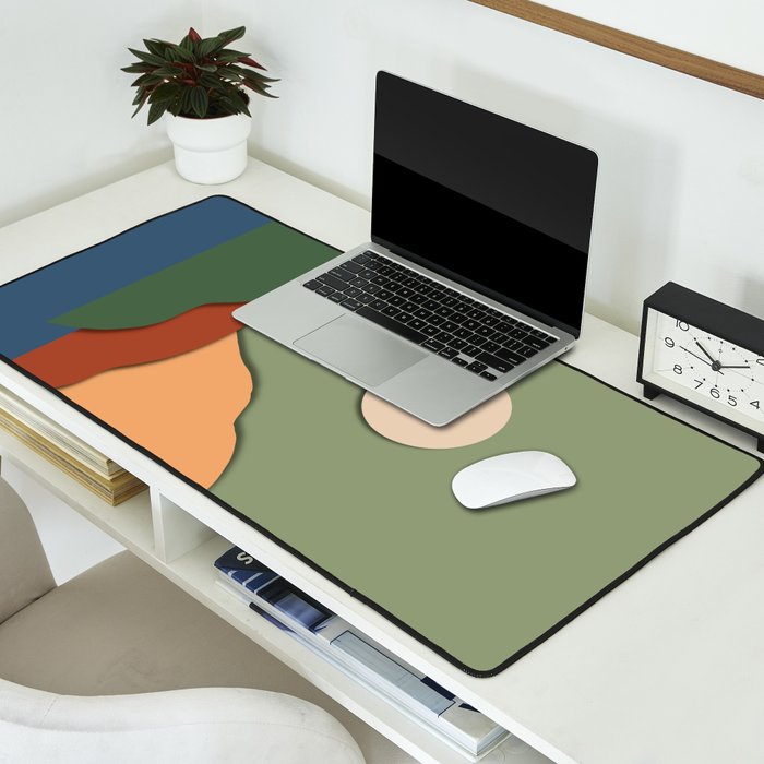 Minimal lake side view  Desk Mat Gallery Image 2