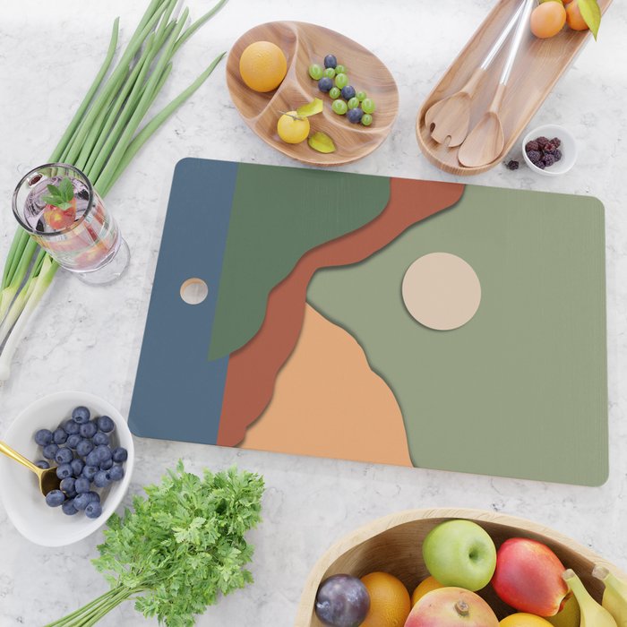 Minimal lake side view  Cutting Board Gallery Image 2