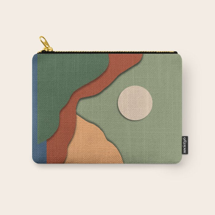 Minimal lake side view  Carry All Pouch Gallery Image 1