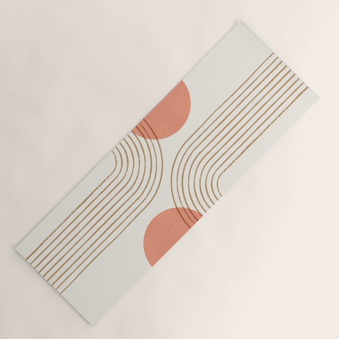 Sun Arch Double - Coral Yoga Mat Gallery Image 1