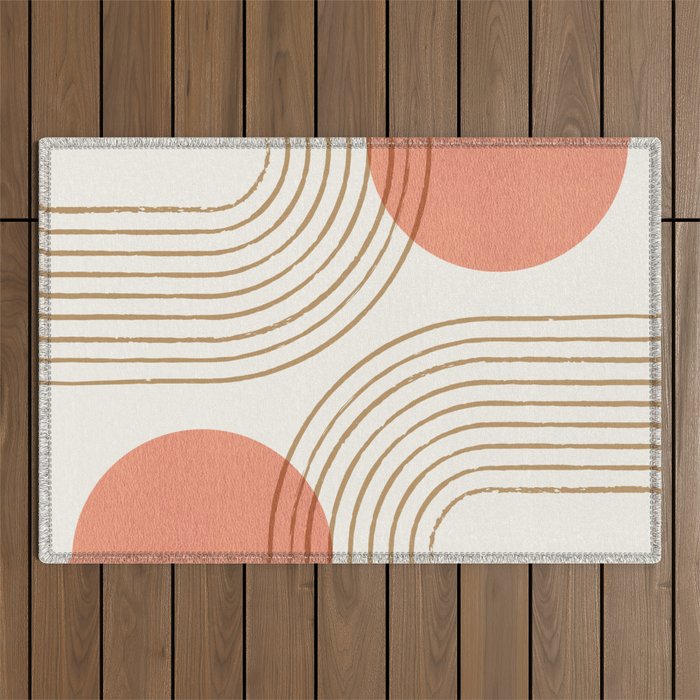 Sun Arch Double - Coral Outdoor Rug Gallery Image 1