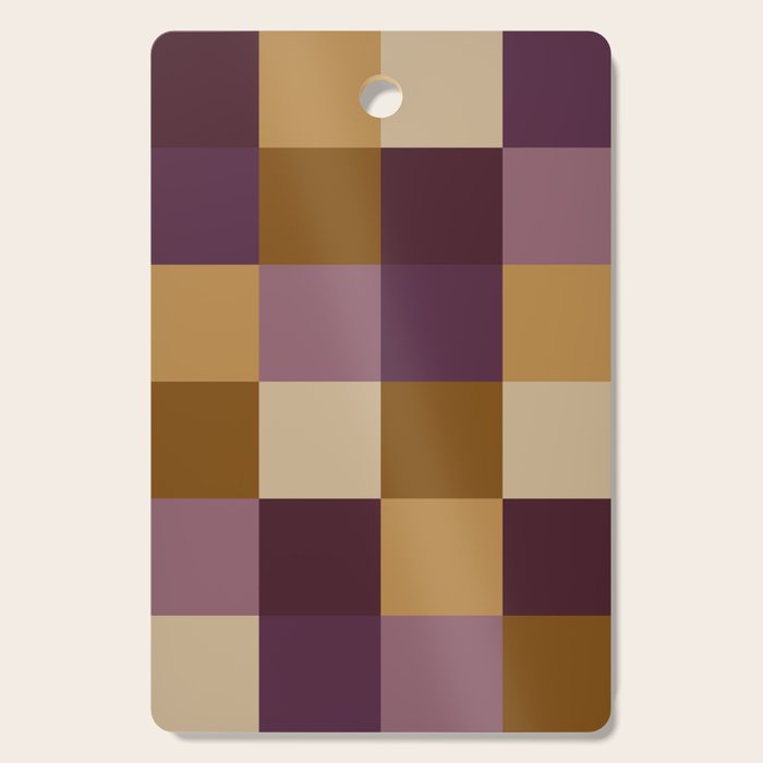 Bold Autumn Checks Pattern - Large XII Cutting Board Gallery Image 1