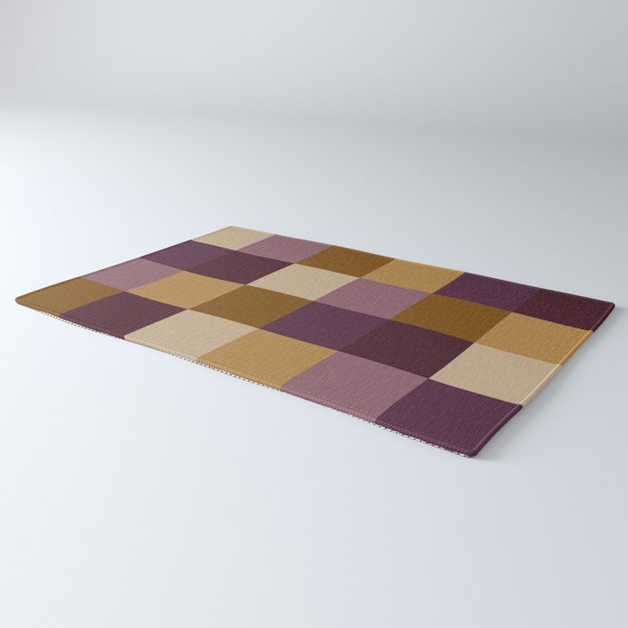 Bold Autumn Checks Pattern - Large XII Rug Gallery Image 3
