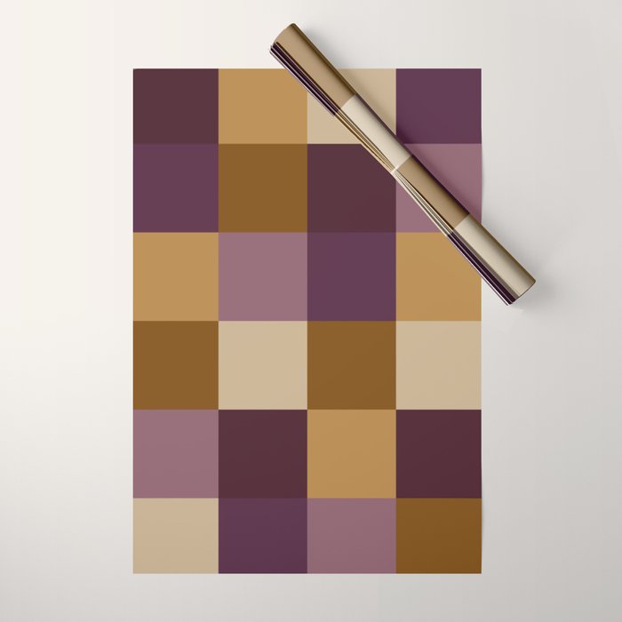 Bold Autumn Checks Pattern - Large XII Wrapping Paper Gallery Image 1