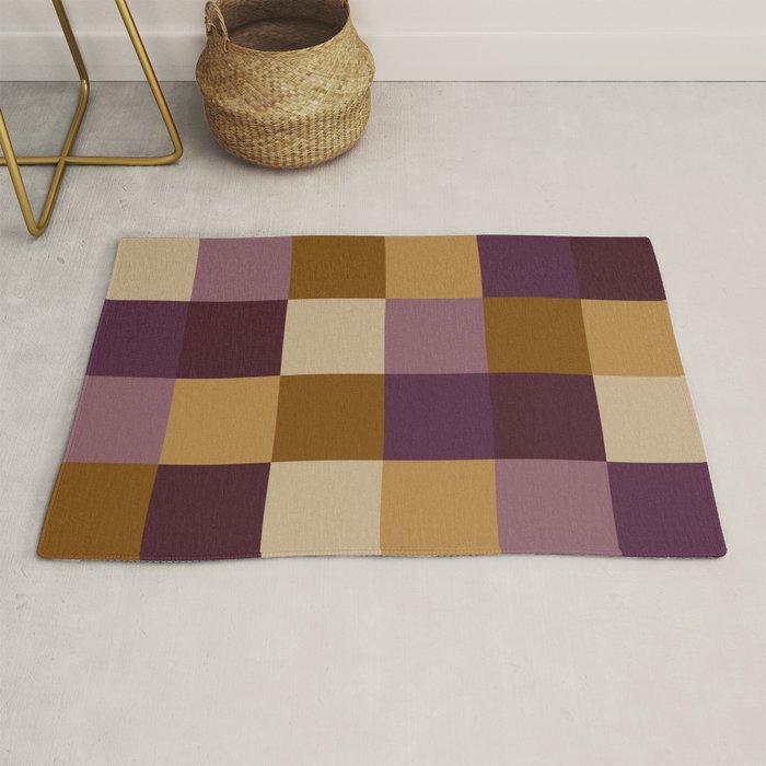 Bold Autumn Checks Pattern - Large XII Rug Gallery Image 1