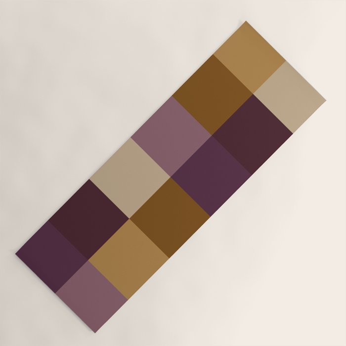 Bold Autumn Checks Pattern - Large XII Yoga Mat Gallery Image 1