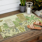 tiki gods send waves and peace swamis // retro surf art by surfy birdy Outdoor Rug Gallery Image 2
