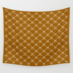 Bows & Ribbons Pattern XVII Burnt Ochre Wall Tapestry Gallery Image 4