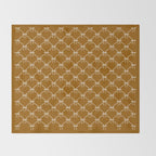 Bows & Ribbons Pattern XVII Burnt Ochre Throw Blanket Gallery Image 2