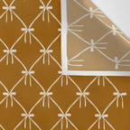 Bows & Ribbons Pattern XVII Burnt Ochre Wall Tapestry Gallery Image 3
