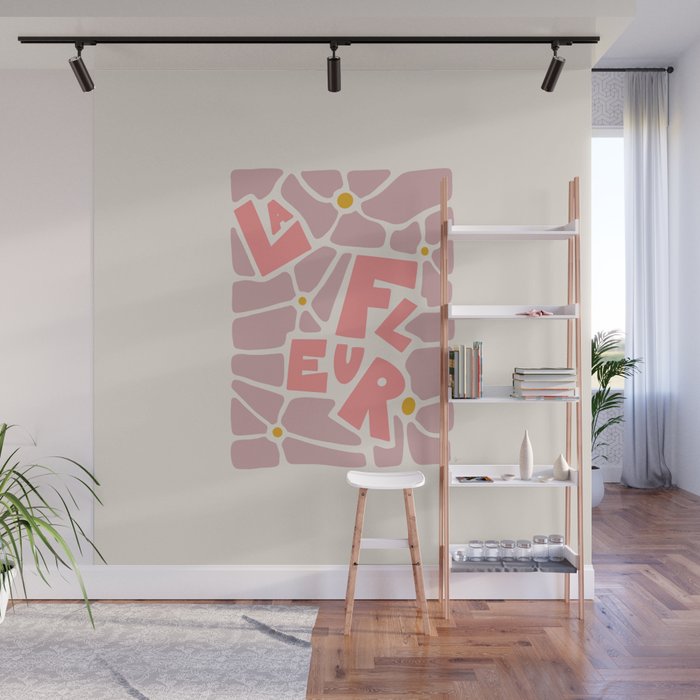 La Fleur French Flower Wall Mural Gallery Image 1