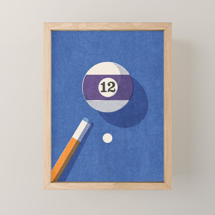 BALLS / Billiards - ball 12 I Mini Art Print Gallery Image 1