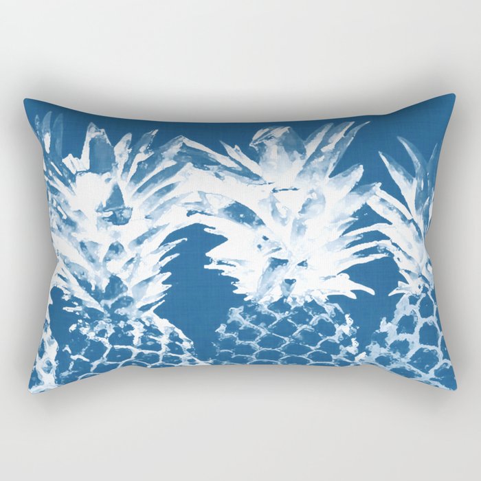 Pineapple blues Rectangular Pillow Gallery Image 1
