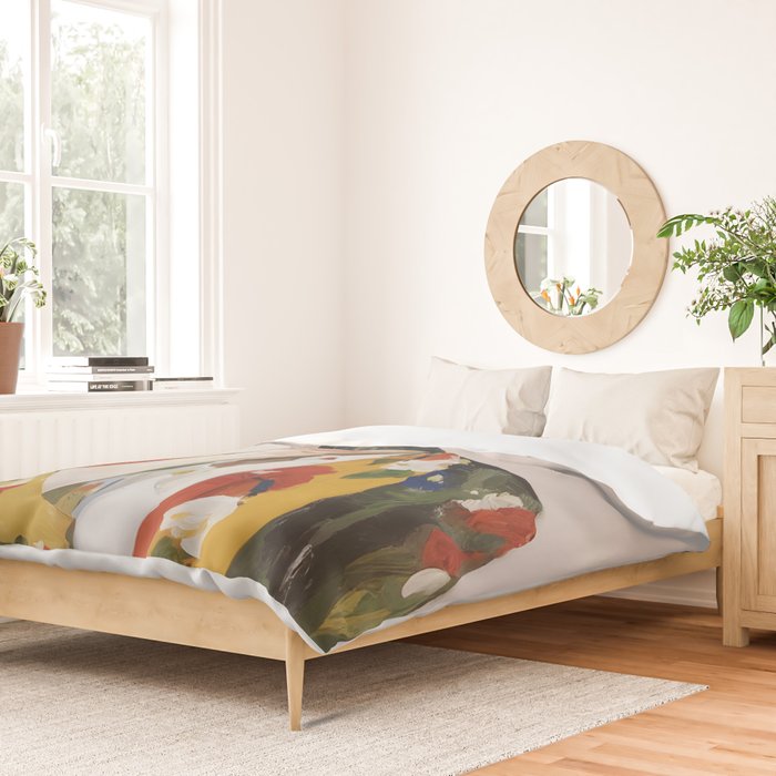 Floral Gaze Portrait Duvet Cover Gallery Image 2