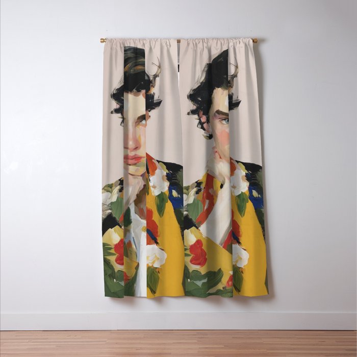 Floral Gaze Portrait Window Curtain Gallery Image 3